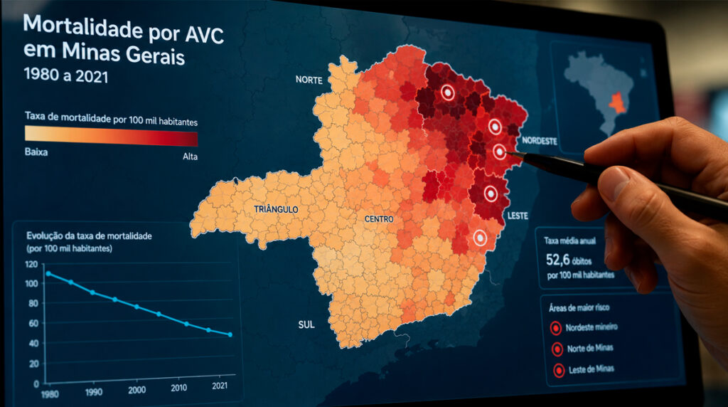 Mortalidade por AVC cai em Minas Gerais, mas estudo identifica áreas de maior risco no estado